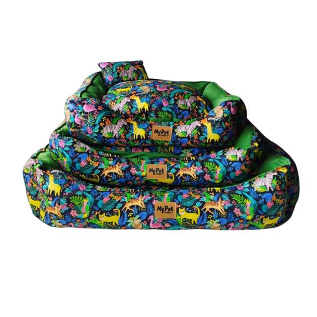 Cama Luxo para Cães Savana Verde - Kit c/ 3 unid