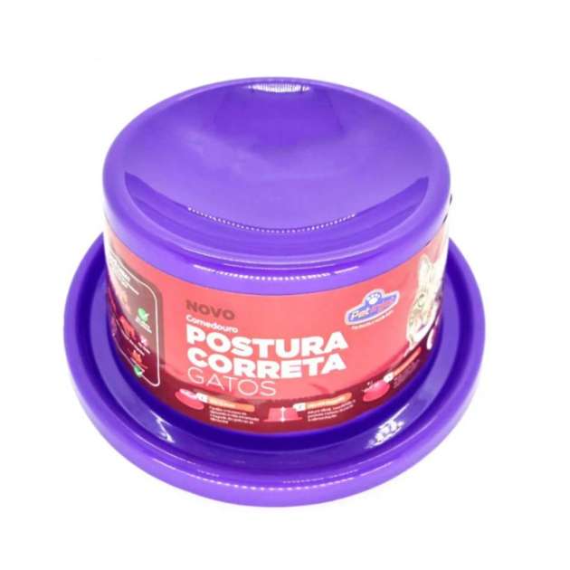 COMED POSTURA CORRETA GATO LILAS