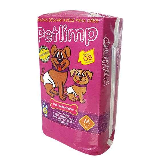 Fralda para Cães Petlimp c/ 08 unid - Média