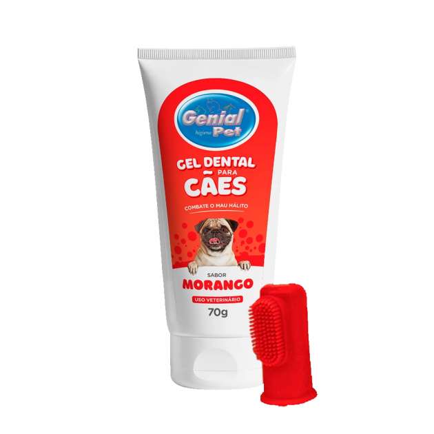 Gel Dental para Cachorro Morango, Genial Pet