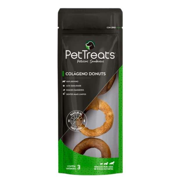 Colágeno Donuts Pele Bovina 3 Unidades - Pet Treats