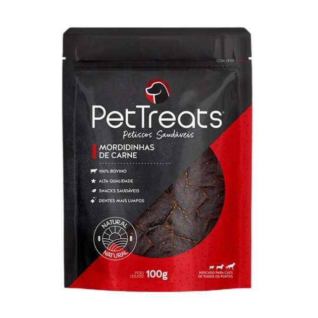 Mordidinhas Sabor Carne 100g - Pet Treats