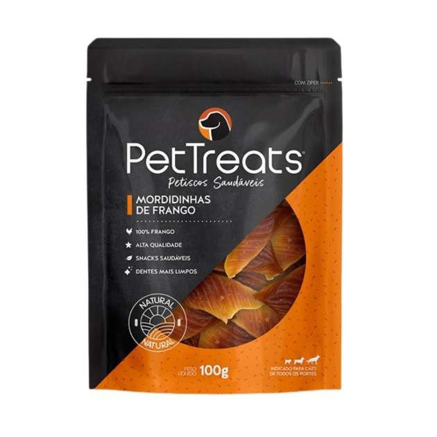 Mordidinhas Sabor Peito de Frango 100g - Pet Treats