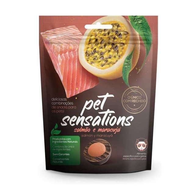 Petisco Gatos Pet Sensations Salmão Maracujá 65g