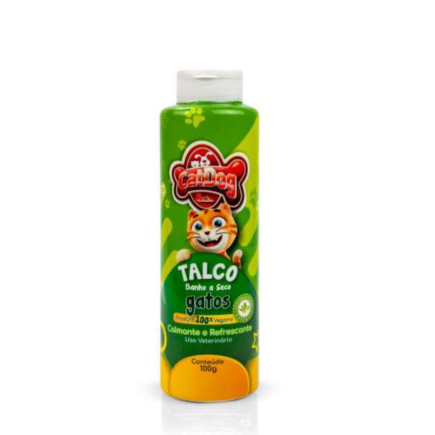 Talco para Gatos, Banho Seco, 100g