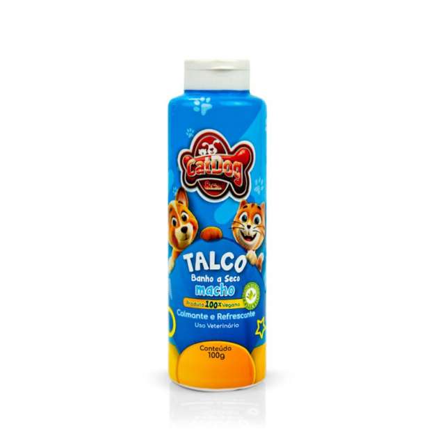 Talco para Cachorro Machos, Banho Seco, 100g